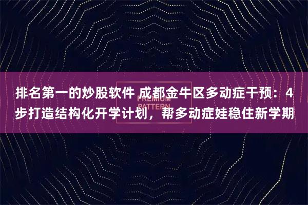 排名第一的炒股软件 成都金牛区多动症干预：4步打造结构化开学计划，帮多动症娃稳住新学期